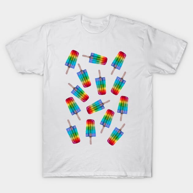 Ice Cream Rainbow T-Shirt by ruifaria